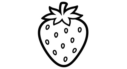 Fresh and ripe strawberry fruit with seeds, isolated white background.