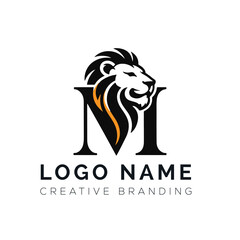 Letter lion logo design, animal letter logo
