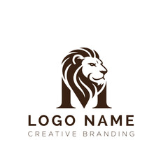 Letter lion logo design, animal letter logo