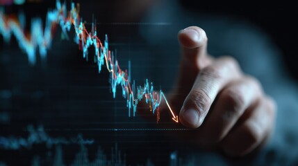 Declining financial graph