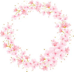 pink cherry blossom frame