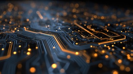 Circuit board technology close up
