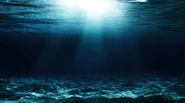 Undersea background with sun rays for aquatic projects, great for prints, media, and peaceful designs