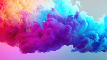 Fototapeta premium 3D rendered holi paint burst with neon colors, suitable for branding, events, and dynamic projects