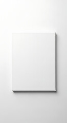 Fototapeta premium Empty Square White Canvas Artwork Mockup with Soft Shadow on Clean Background