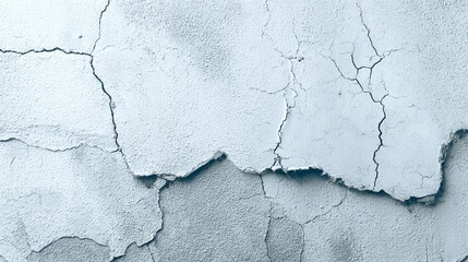 Obraz premium Cracked surface detail. Texture of weathered wall with chipped surface. Architectural decay of plastered surface with network of cracks.