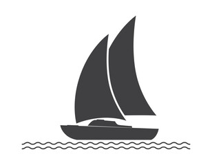 sailboat yacht ship icon
