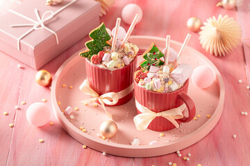 Delicious and sweet cocoa as dessert for Christmas eve.