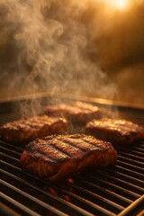 grilled meat on the grill