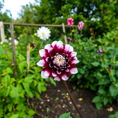 Obraz premium Close-up Dahlia in Garden