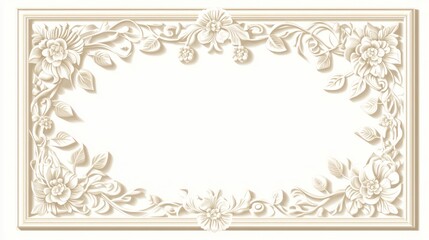 Elegant floral frame design