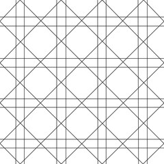 Seamless linear black and white geometric pattern