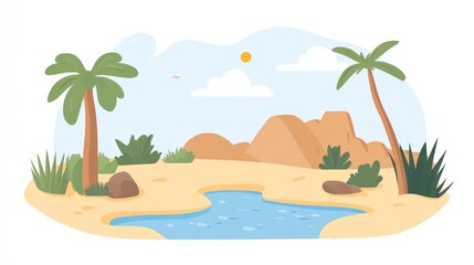 Desert landscape illustration
