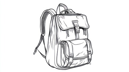 Backpack design sketch