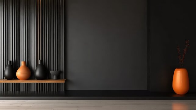 Night room backdrop with empty atmosphere, perfect for editorial, art, and enigmatic projects