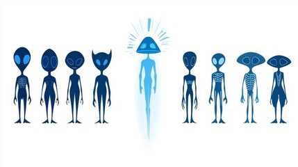 A collection of various alien characters highlighting extraterrestrial diversity and creativity.