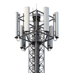 Cell tower isolated on transparent background