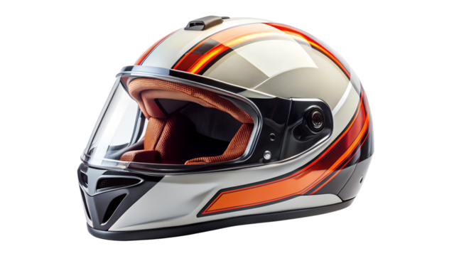 motorcycle helmet  on transparent background