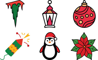 christmas icons set