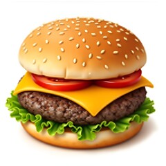 Delicious Double Patty Burger with Cheese and Bacon