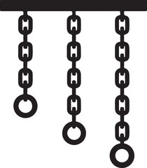   Chains hanging in dungeon