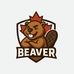 beaver logo design, vector illustration Canadian icon logo design concept. Beaver day illustration. Beaver Mascot Logo, Cartoon Beaver Mascot. Beaver family illustration. line art beaver logo