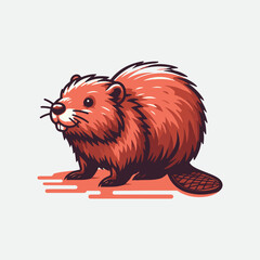 beaver logo design, vector illustration Canadian icon logo design concept. Beaver day illustration. Beaver Mascot Logo, Cartoon Beaver Mascot. Beaver family illustration. line art beaver logo