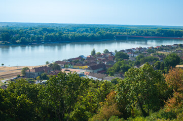 Naklejka premium Danube River at Batina, Baranja, Croatia