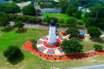 Round Island Lighthouse in Pascagoula Mississippi moved from original location in 2010 for...