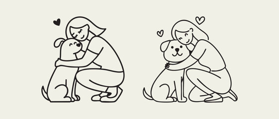 Cute dog set and sizes against a plain background showcasing diversity in dog breeds