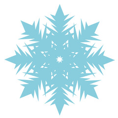 Snowflake Vector Illustration. Suitable for winter designs, Christmas and New Year cards, holiday decorations, patterns, and seasonal backgrounds. The modern design is suitable for print and digital p