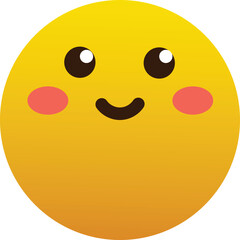 Fototapeta premium Vector illustration of a happy smiling face. Happiness emoticon.