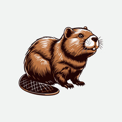 beaver logo design, vector illustration Canadian icon logo design concept. Beaver day illustration. Beaver Mascot Logo, Cartoon Beaver Mascot. line art beaver illustration
