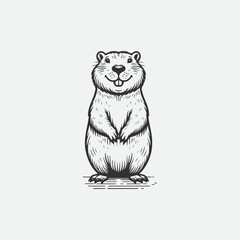 beaver logo design, vector illustration Canadian icon logo design concept. Beaver day illustration. Beaver Mascot Logo, Cartoon Beaver Mascot. line art beaver illustration
