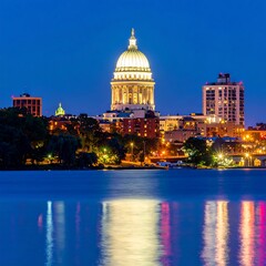 Fototapeta premium City skyline at twilight