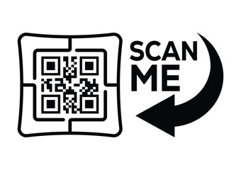 Scan QR code icon. Digital scanning QR code. QR code scan for smartphone. QR code for payment. Scan QR code symbol	