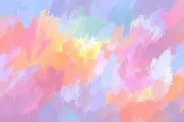Obraz premium Abstract pastel watercolor background with soft blended brush strokes and vibrant dreamy hues.