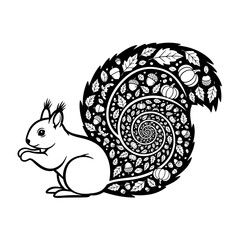 squirrel on a white background