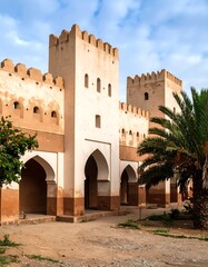 Ancient Arab fortress courtyard