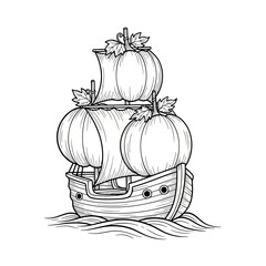 pirate ship vector illustration