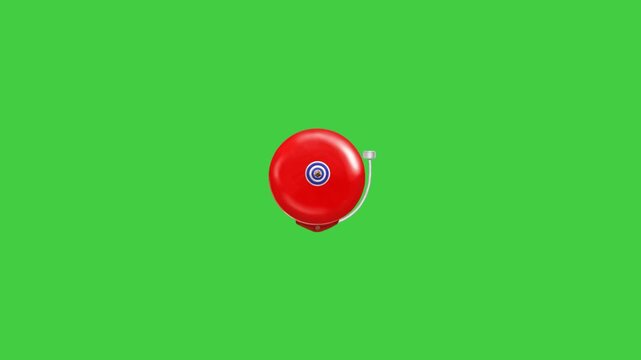 green screen animation of a boxing match bell