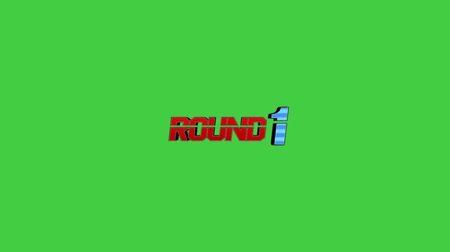 green screen animation of the first round match