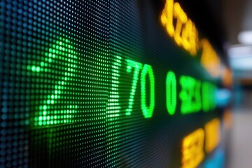 Digital Stock Market Display in Action