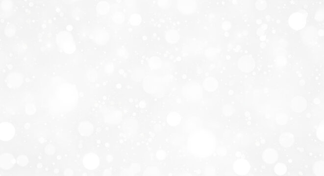 Abstract white bokeh isolated on transparent background effect