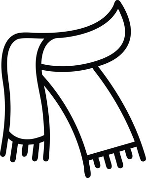 black scarf simple outline clip art preview