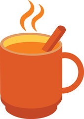 mug of hot apple cider vector illustration