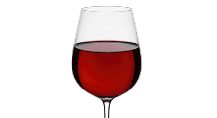 Glass of Red Wine on Black Background drink beverage isolated on a transparent background