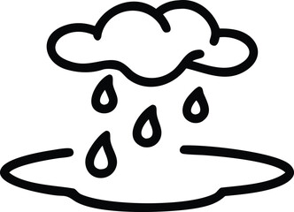 water puddle icon for autumn season