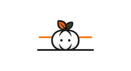 Smiling pumpkin graphic design