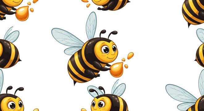 Cute bee pattern